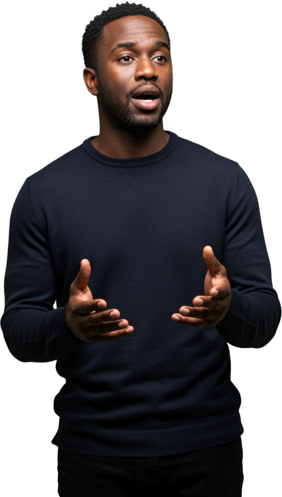 male speaking cropped